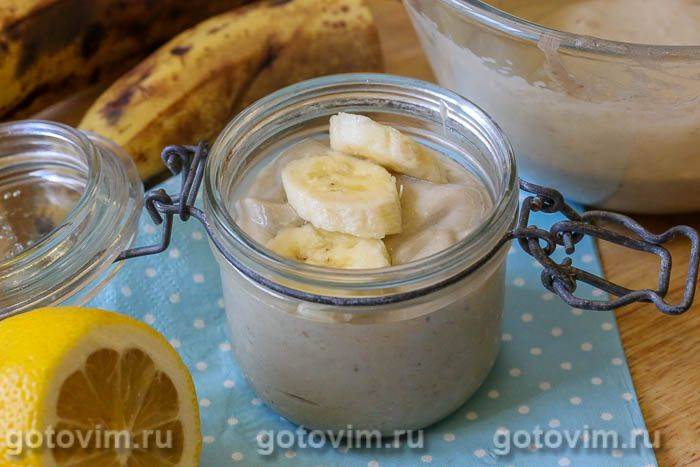 Заварний банановий крем . Фотографія рецепта