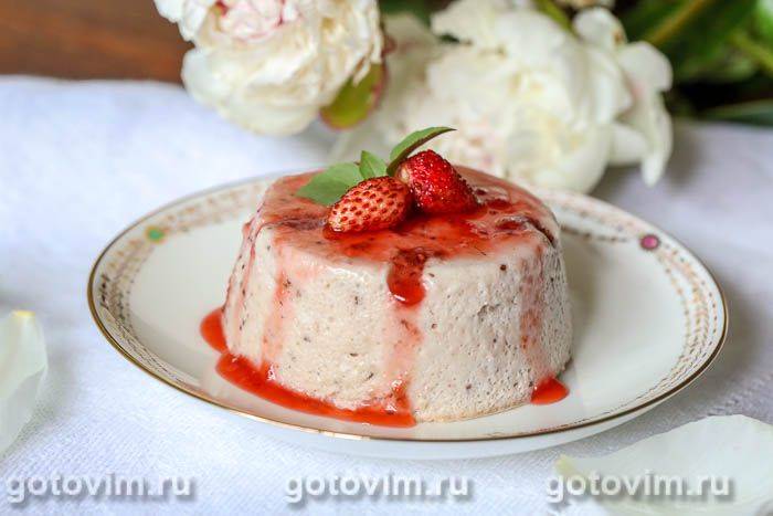 Баварський крем із суницею. Фотографія рецепта