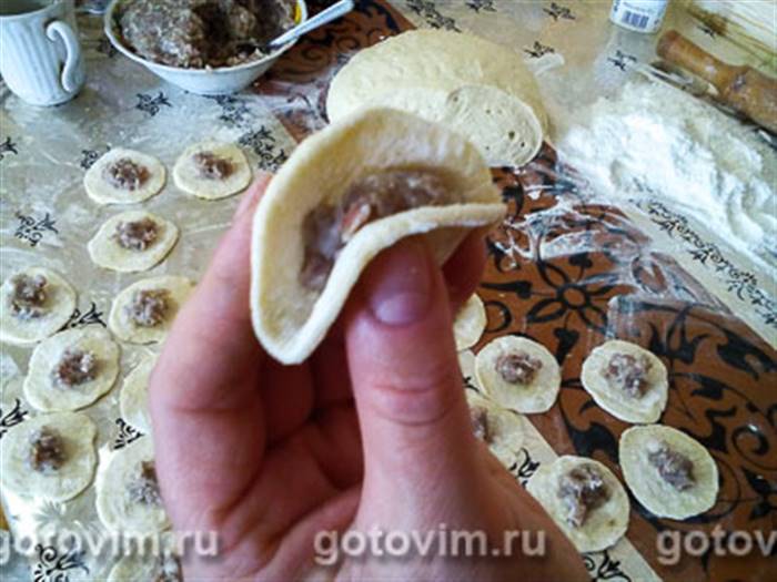 Пельмені з м'ясом (тісто на сироватці)