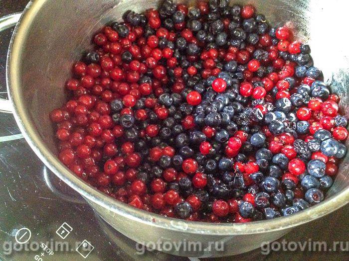 Желе з червоної смородини з чорницею