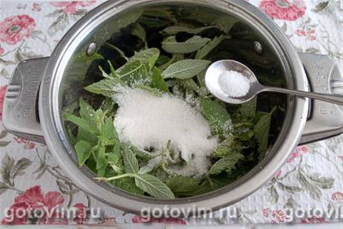 Квас із м'ятою та кропивою