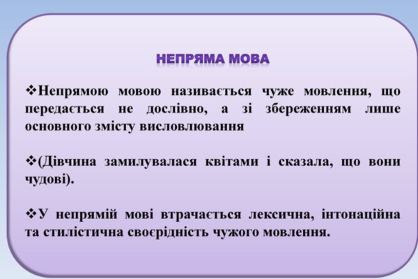 Непряма мова у житті та на письмі