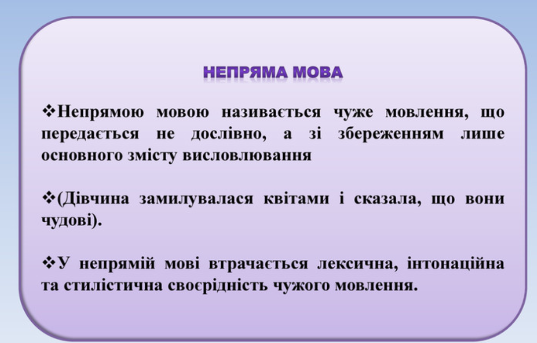 Непряма мова у житті та на письмі