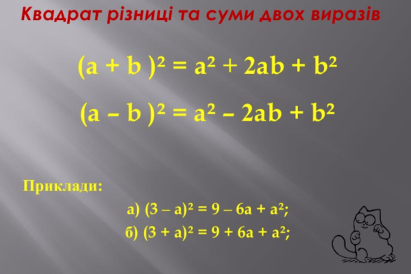 Різниця квадратів: як легко розкласти вираз на множники та де застосовують цю формулу